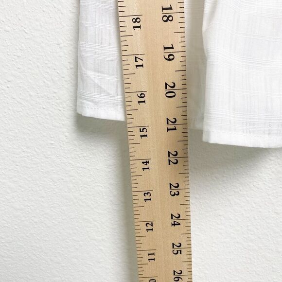 Macy's Junior Girls Eyelet Peplum White Sleeveless Tank Top Size Medium NEW - Picture 4 of 5